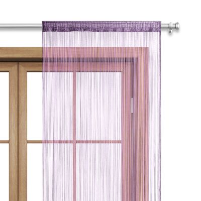 wometo Fadenvorhang Türvorhang Fäden 90x245 lila violett - Stangendurchzug OEKO-TEX kürzbar waschbar uni einfarbig in vielen bunten Farben