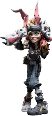A figurine of a character from the video game Borderlands 3, dressed in a bunny-themed outfit and holding a weapon.