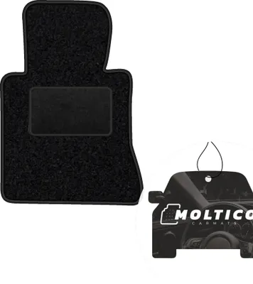 Produktbild von moto-MOLTICO Fahrer Fußmatte Auto Velours Fahrerseite Autoteppiche Schwarz Fahrermatte 1-teilig passend für Mercedes-Benz S-Klasse W126 lang 1979-1991
