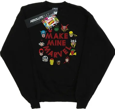 Produktbild von Marvel - "Make Mine Marvel" Sweatshirt für Herren BI49172 (4XL) (Schwarz)