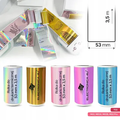 Image de Papier thermique adhésif de remplacement pour l'imprimante Phomemo T02 M02