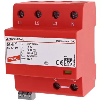 Obrázek produktu pro Kombinovaný odtok optimalizovaný pro použití Systémy TN-S typu 1+2 DSH B TNS 255 FM