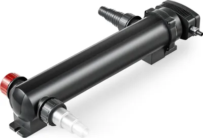 Image de SunSun CUV-324 Stérilisateur Clarificateur de bassins ou d’étang - débit max. 5000 l/h - avec Lampe rayons UV-C 24 W + Miroir inox - pour Poissons et plantes aquatiques - Cours d’eau en hélice