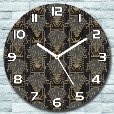 Produktbild von Wanduhr aus Glas Rund fi 30 Vintage Karte grau Quarz Deko Schlafzimmer Büro