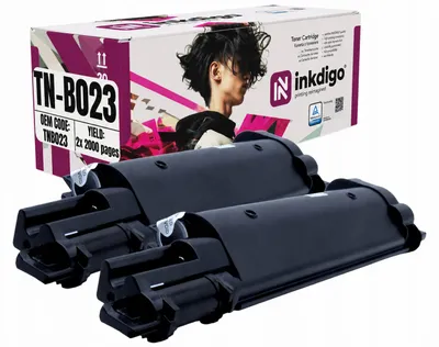 Produktbild von Inkdigo 2er-Pack Toner TNB023 für Brother DCP-B7520DW, HL-B2080DW, MFC-B7715DW, MFC-B7800DN – Schwarz,, KI-generiertes Bild