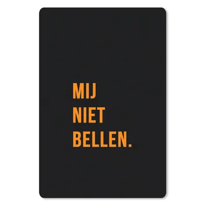 Produktbild von MuchoWow® Mauspad Mousepad Zitate - Sprichwörter - Ruf mich nicht an. - Orange - Schwarz 18x27 cm - Mousepads - Maus Mat - Pad - Mausunterlage