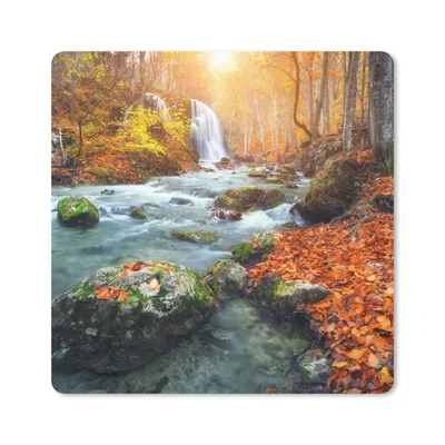 Produktbild von MuchoWow® Mauspad Mousepad Natur - Sonne - Herbst 30x30 cm - Mousepads - Maus Mat - Pad - Mausunterlage - Gaming