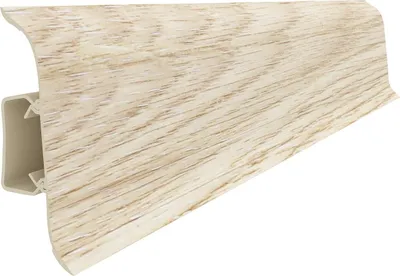 Produktbild von VILO PVC Sockelleiste SMART FLEX 574 - 2,5m Flexible Fußleiste mit Kabelkanal - Wasserfest und Stoßfest - Einfache Montage für Laminat Vinyl und Flies