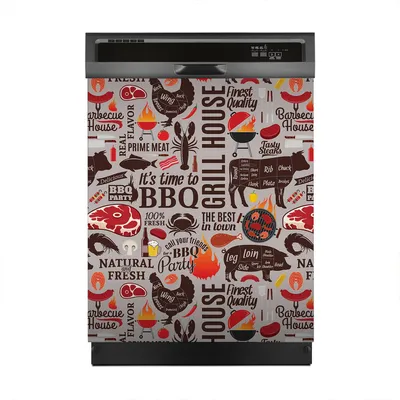 Produktbild von Magnete Dekorative 60x70 cm Küche Magnetmatte Spülmaschine - BBQ Fleisch Gemüse