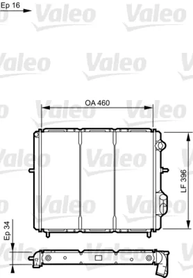 Produktbild von VALEO 730183 Kühler Wasserkühler Motorkühler für RENAULT CLIO I (B/C57, 5/357) CLIO I Kasten (S57)