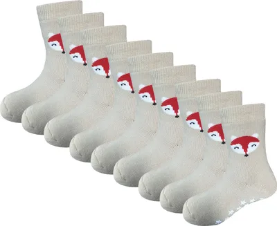 Produktbild von YALION 9 Paar Kinder Antirutschsocken Jungen Mädchen Baumwolle Babysocken Haussocken Thermosocken,Schweiß  Atmungsaktiv und Elastisch (12-18 Monate)