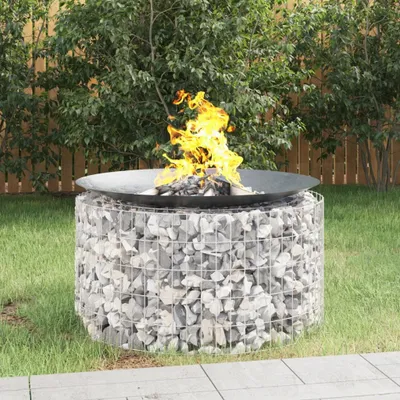 Produktbild von vidaXL Gabionen-Feuerstelle Ø 100 cm Verzinktes Eisen