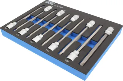 Produktbild von Steckschlüssel Satz Torx lange Nüsse Innen Torx 10 tlg.