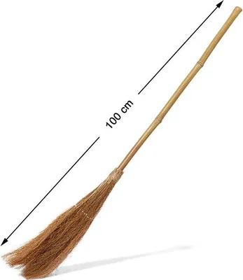 Produktbild von Atosa Halloweenbesen 100 Cm Golden Golden One Size