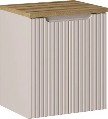 Produktbild von Waschtischunterschrank 50cm, kaschmir und Eiche, NEWPORT-56-CASHMERE