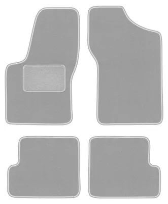 Productafbeelding van Velours automatten voor Fiat Seicento 1998-2010 (hatchback) – 4-delig, grijs, op maat – Wielganizator OSLO
