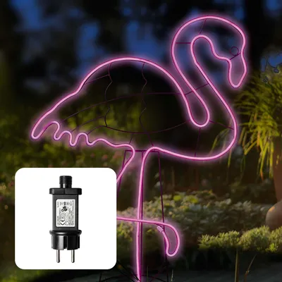 Produktbild von LED - Neonlichtschlauch-Figur, Flamingo, 648 LED pink
