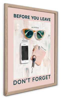 Productafbeelding van MODERNPIK Herinneringsposter, wanddecoratie 30 x 40 cm – "Voordat je weggaat" - motief