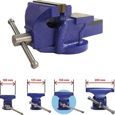 Produktbild von Bituxx Schraubstock Handschraubstock Werkbank Werkstatt 150 mm mit Amboss MS-19689