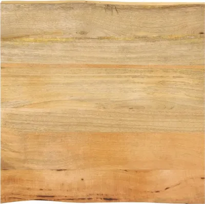Produktbild von Tischplatte mit Baumkante 60x60x3,8 cm Massivholz Mango