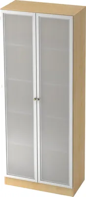 Produktbild von Hammerbacher Glastürenschrank Solid V6100G/W/S/SG 80x42x200,4cm ahorn