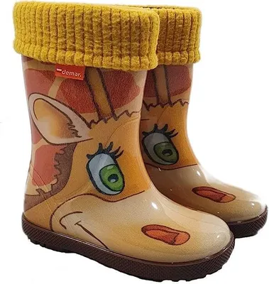Produktbild von Demar LUX Gummistiefel Regenstiefel Kinderstiefel gefüttert mit Innensocken Mädchen Jungen 24\25