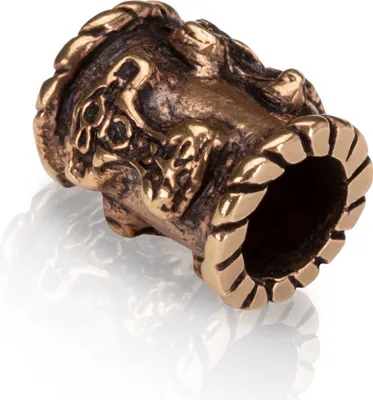 Produktbild von Thors Hammer Øinnen 6mm Wikinger Bartperle Bronze Haarschmuck Mittelalter 4321