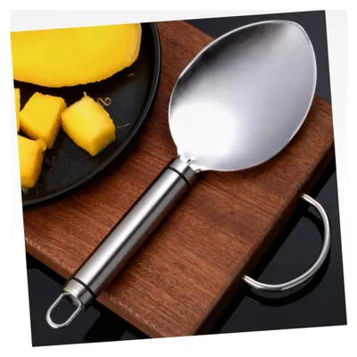 Produktbild von 2 Stück Mangoschneider aus Edelstahl 304 mit Schäler und Würfellöffel für die Obstvorbereitung in Küche und Haushalt