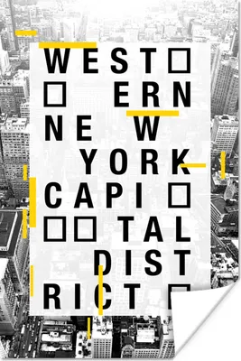 Produktbild von MuchoWow® Poster New York - Schwarz - Weiß 40x60 cm - Plakate für die Wand - Poster Babyzimmer