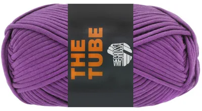 Produktbild von Lana Grossa THE TUBE 200 g weiches & gefülltes Schlauchgarn (Ø ca. 4-5 mm) ideal geeignet für Home-Accessoires und Taschen 114 m Farbe 020 - Viola