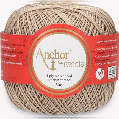 Image de Anchor Freccia 6 – Fil de coton fin pour les projets au crochet (couleur 00388)