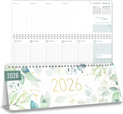 Produktbild von Tischkalender 2026 mit Aufsteller / Blattgold / Häfft-Verlag