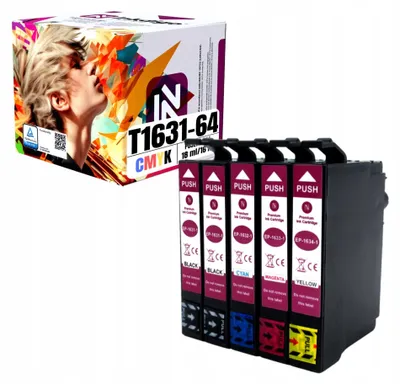 Produktbild von Inkdigo Tintenset T1631-T1634 für Epson WorkForce WF-2010W, WF-2510WF, WF-2520NF, WF-2530WF – CMYK, 82 ml,