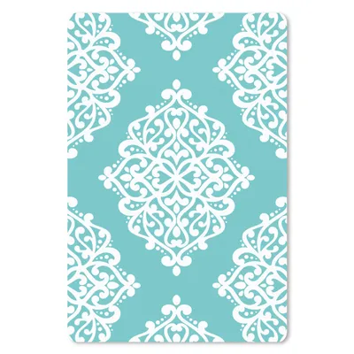 Produktbild von MuchoWow® Mauspad Mousepad Blumen - Weiß - Blau - Vintage - Muster 18x27 cm - Mousepads - Maus Mat - Pad - Mausunterlage