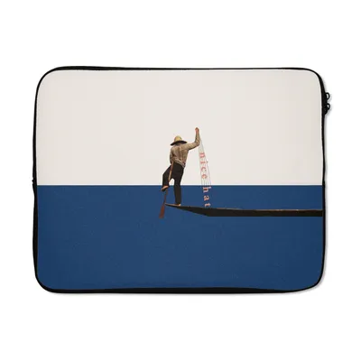 Produktbild von MuchoWow® Laptop Hülle 17 Zoll Laptoptasche Frau - Komplimente - Abstrakt - Zipper - Schutzabdeckung