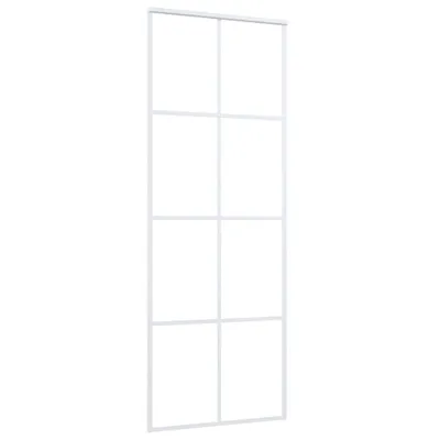 Produktbild von vidaXL Schiebetür ESG-Glas und Aluminium 76x205 cm Schwarz