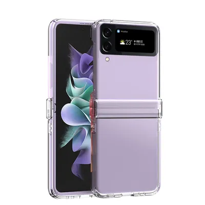 Obrázok produktu pre Pre Samsung Galaxy Z Flip4 5G 3-dielne tvrdé puzdro na mobilný telefón Transp