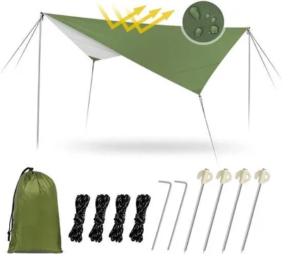 Productafbeelding van Hossom Rainsail tarp tent zeil waterdicht bivakzeil camping anti-UV wandelschuilplaats licht