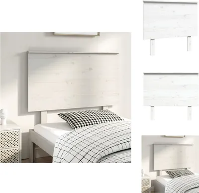 Produktbild von vidaXL Kopfteil Weiß 94x6x82,5 cm Massivholz Kiefer -  Kopf- & Fußenden