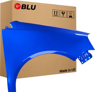 Produktbild von BLU Kotflügel Passend für VW Volkswagen Polo 9N3 IV 4 LIFT LA5K Rechts Blau OlympiaBlau | 2005-2009 | Vorderseite Vorne | Lackiert | Einbaufertig