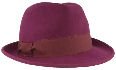 Schlichter Trilby mit Ripsband-Garnitur von Hut-Breiter in lila
