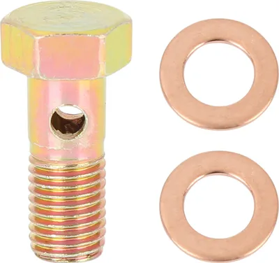 Produktbild von Hohlschraube M8x1,0mm metrisch Gewinde Hohlschrauben Bremsen Verschraubungsadapter mit 2 Stück Unterlegscheiben