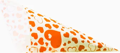 Produktbild von Spitztüten, Orange Herzen, PGV,  19 cm / 125 g, 200 Stück