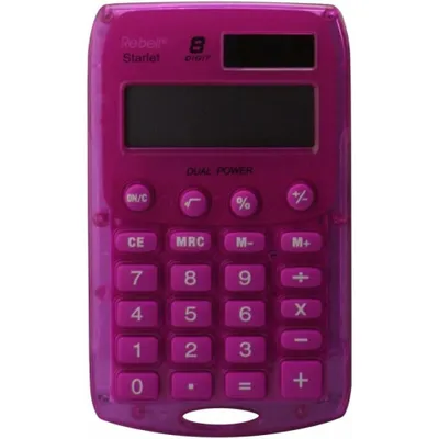 Produktbild von Rebell Starlet PK, Tasche, Einfacher Taschenrechner, 8 Ziffern, 1 Zeilen, Batterie/Solar, Pink