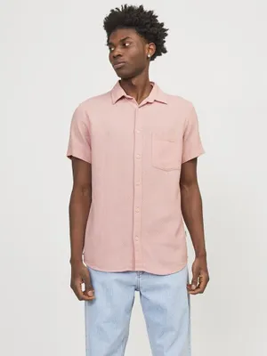 Produktbild von Jack & Jones Tampa Dobby Kurzarmhemd Rosa XL Mann Rosa XL