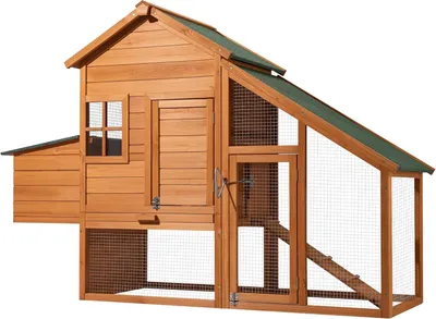 Immagine prodotto di Pollaio - Recinto per polli - Gabbia per pollame - Nido per galline - Pollaio con recinto - Legno massello di pino