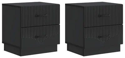 Produktbild von Set aus 2 Nachttischen aus Holz mit Schubladen
