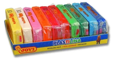 Immagine prodotto di JOVI 70/10S JOVI Knete PLASTILINA farbsortiert, 10 Farben je 50,0 g