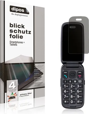 Produktbild von Blickschutzfolie für Panasonic KX-TU446EXC Seniorenhandy matt Schutzfolie Folie Display Schutz dipos