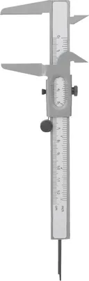 Image de Pied à coulisse en métal de haute précision Mesure manuelle Pied à coulisse Micromètre Règle (5in)